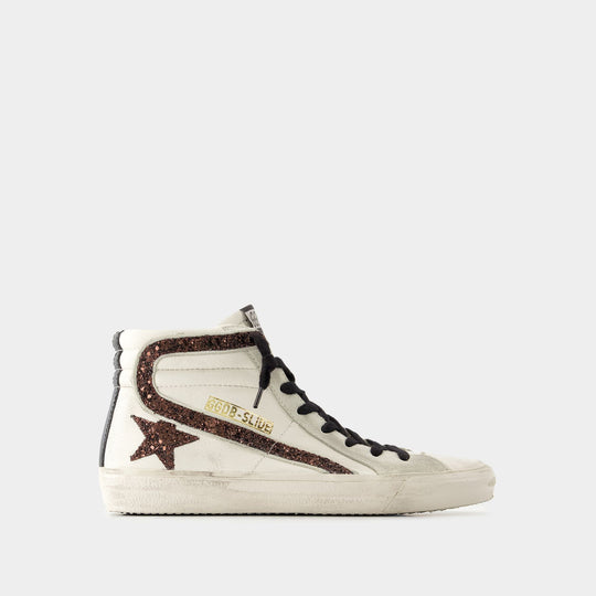 Sneakers Slide - Golden Goose Deluxe Brand - Cuir - Blanc
