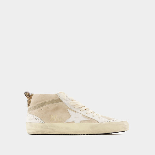 Sneakers Mid Star - Golden Goose Deluxe Brand - Cuir - Beige