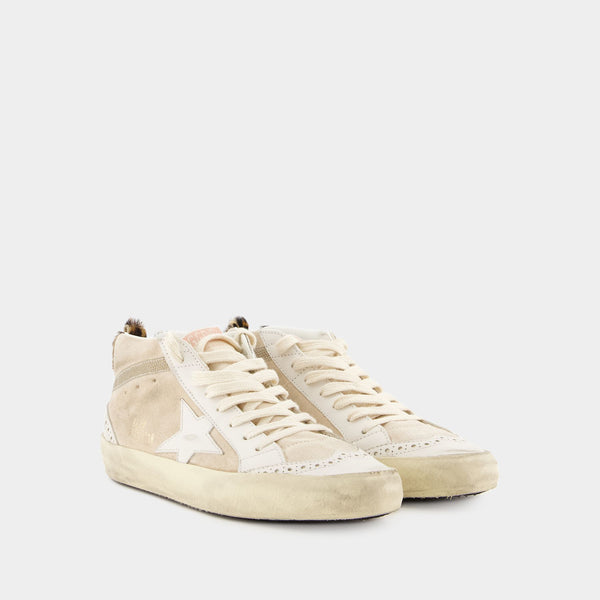 Sneakers Mid Star - Golden Goose Deluxe Brand - Cuir - Beige