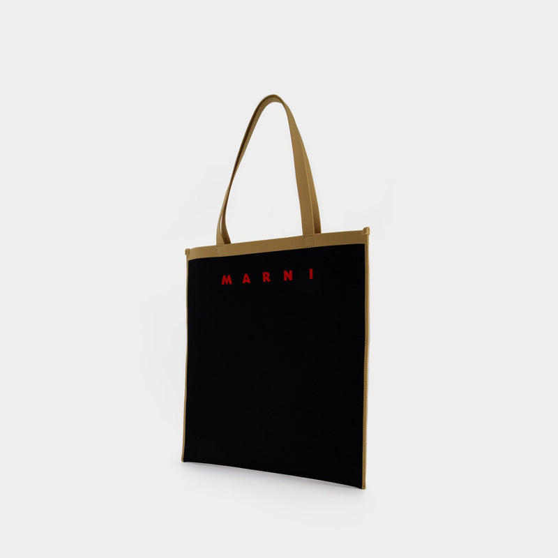 Tote bag Flat Shopping - Marni - Noir