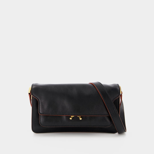 Sac À Bandoulière Trunk Soft Ew - Marni - Cuir - Noir