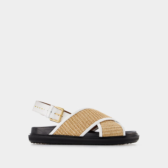 Sandales Fussbett - Marni - Cuir - Multi
