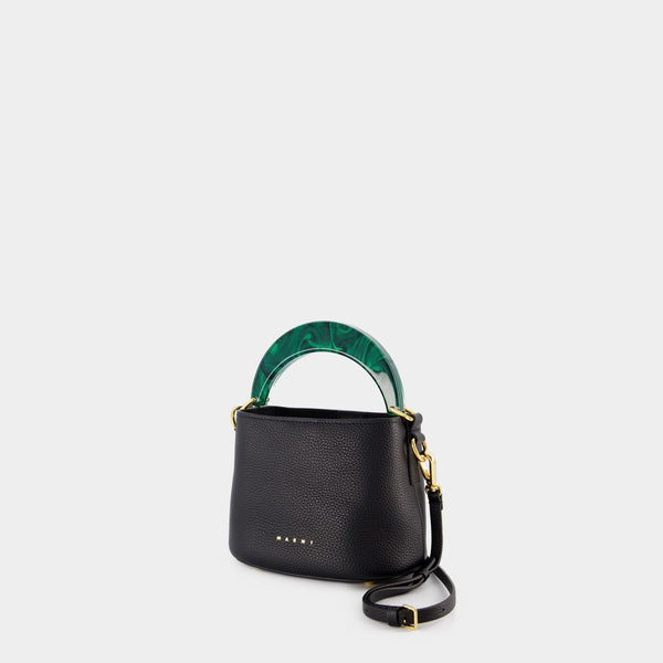 Sac Hobo Venice Bucket Mini - Marni - Cuir - Noir
