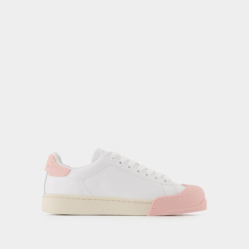 Sneakers Dada Bumper - Marni - Cuir - Lilly White/Light Pink