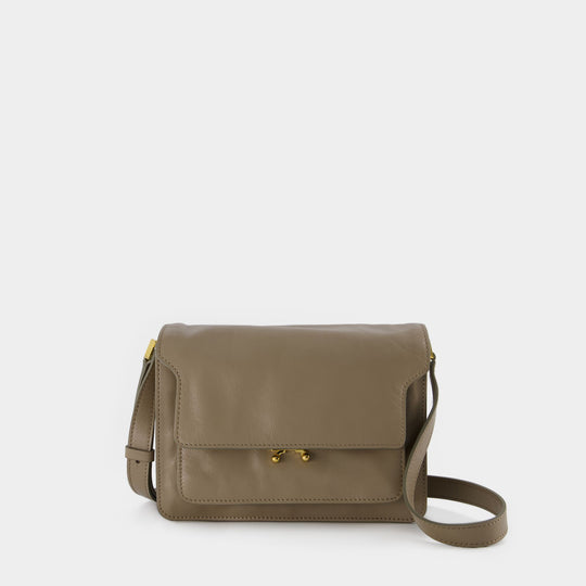 Sac Hobo Medium Trunk - Marni - Cuir - Gris