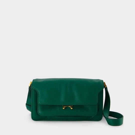 Sac Hobo Trunk - Marni - Cuir - Vert Agate
