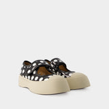 Sneakers Mary Jane - Marni - Cuir - Noir/Lily White