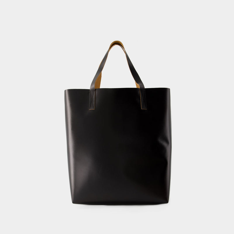 Tote Bag Tribeca - Marni - Leather - Blanc/Noir