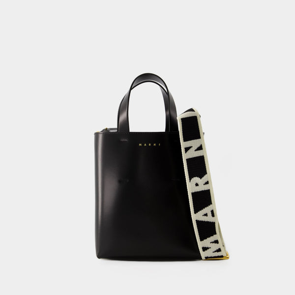 Sac À Bandoulière Museo Mini - Marni - Cuir - Noir