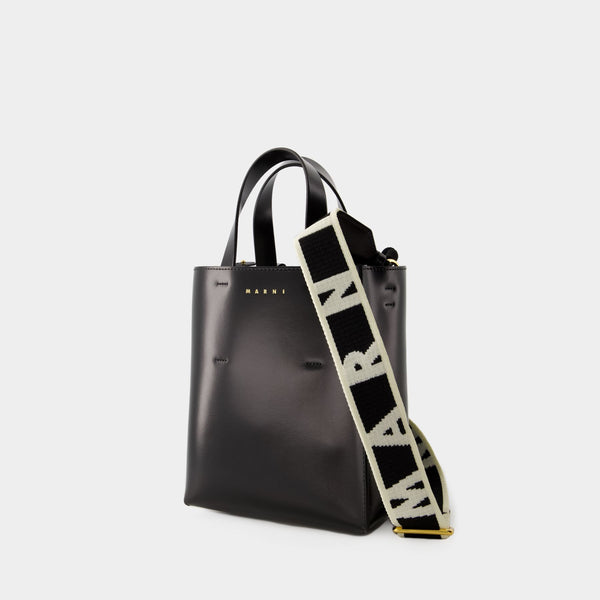 Sac À Bandoulière Museo Mini - Marni - Cuir - Noir