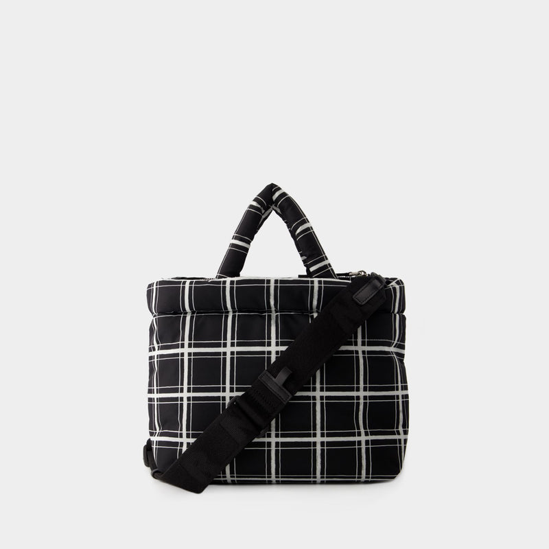 Tote Bag Ew Nylon Print - Marni - Leather - Noir