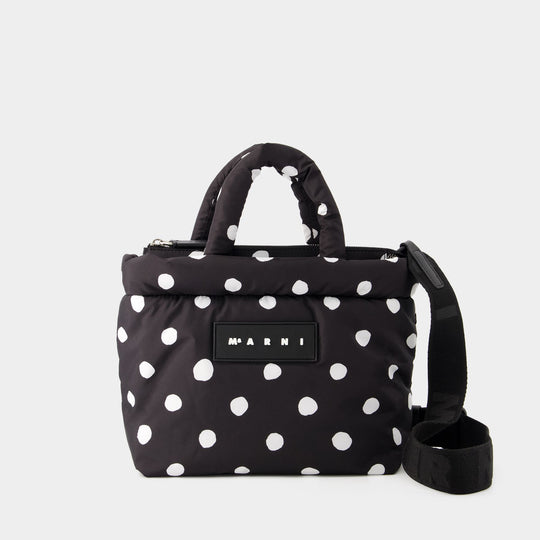 Tote Bag Ew Dots Print - Marni - Cuir - Noir