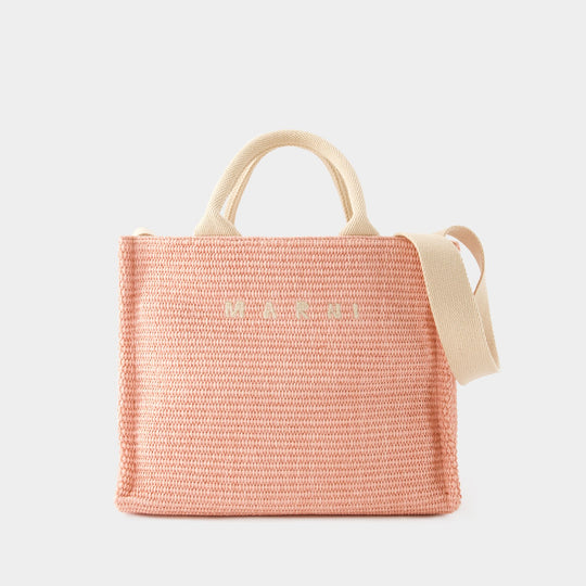 Cabas Small Basket - Marni - Coton - Rose Clair