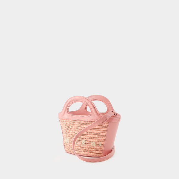 Cabas Tropicalia Micro - Marni - Coton - Rose Clair