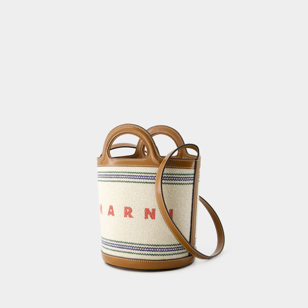 Sac À Main Tropicalia Mini Bucket - Marni - Cuir - Beige