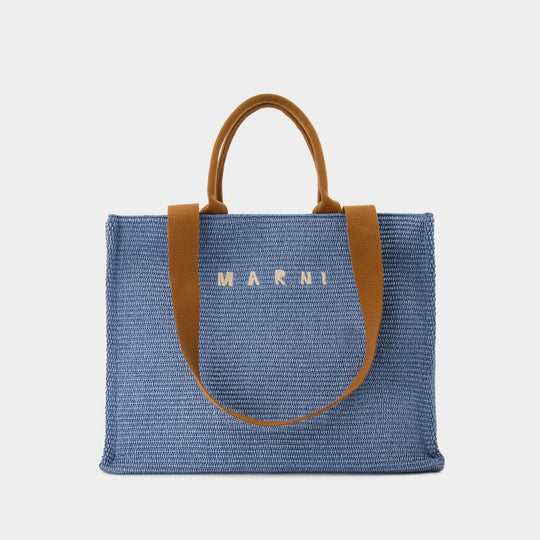 Cabas Large Basket - Marni - Coton - Bleu