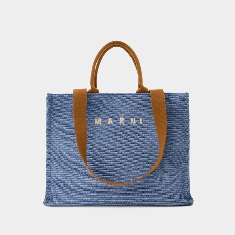 Cabas Large Basket - Marni - Coton - Bleu