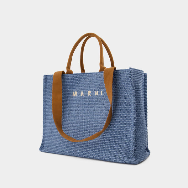 Cabas Large Basket - Marni - Coton - Bleu