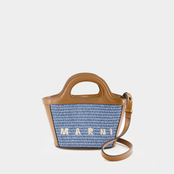 Sac À Main Tropicalia Micro - Marni - Coton - Bleu