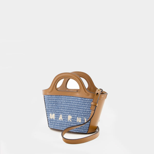 Sac À Main Tropicalia Micro - Marni - Coton - Bleu