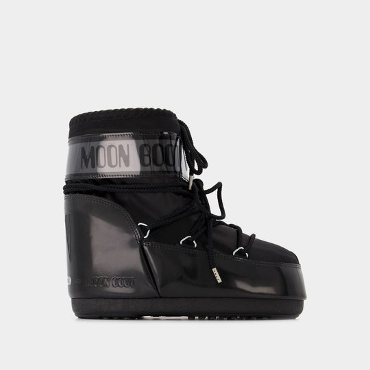 Moon Boot Icon Low Glance en Noir