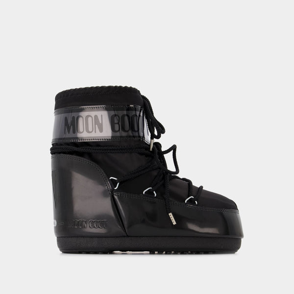 Moon Boot Icon Low Glance en Noir
