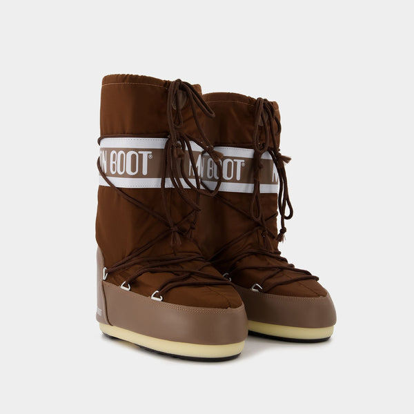 Moon Boot Icon en Nylon Marron