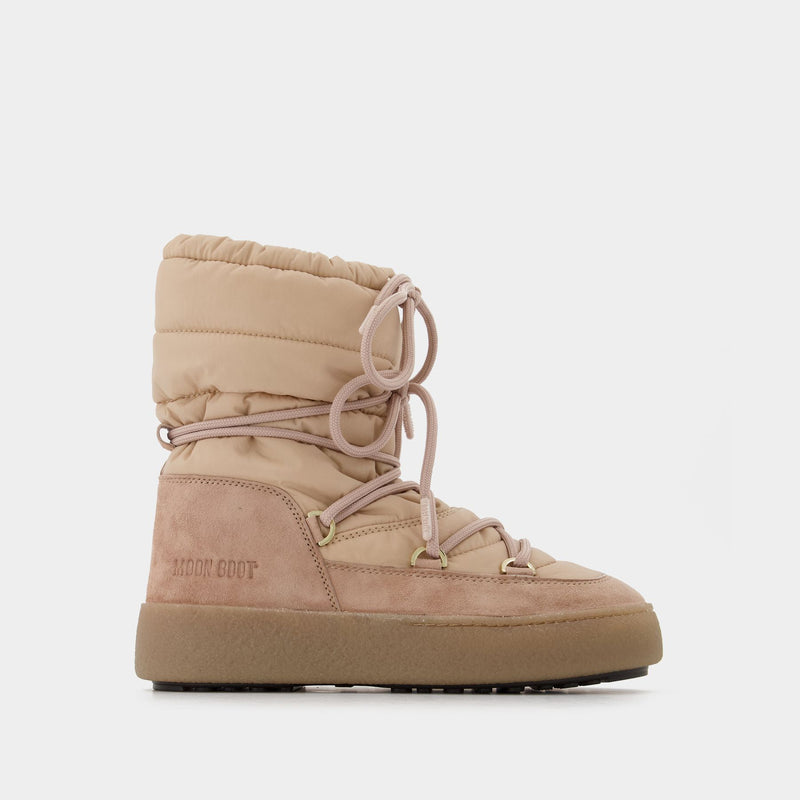 Moon Boot Ltrack Suede/Nylon en Beige