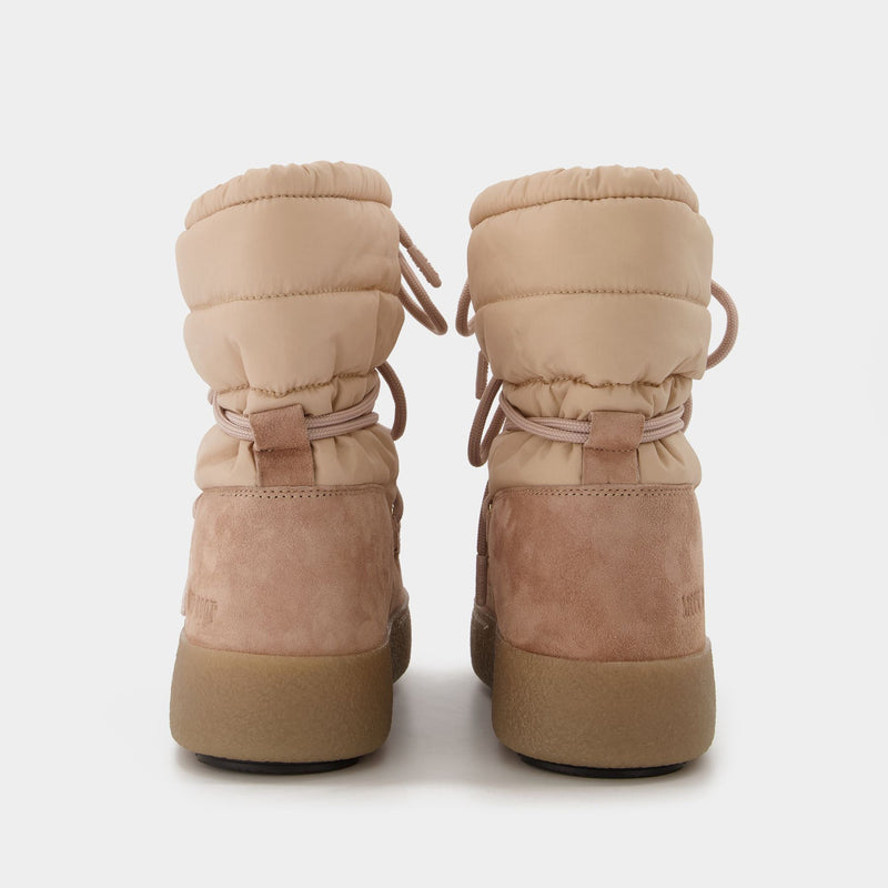 Moon Boot Ltrack Suede/Nylon en Beige