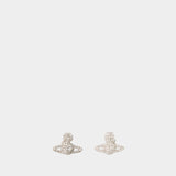 Boucles D'Oreilles Grace Bas Relief - Vivienne Westwood - Laiton - Argenté