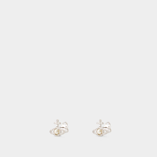 Boucles D'Oreilles Olympia Pearl - Vivienne Westwood - Laiton - Argenté