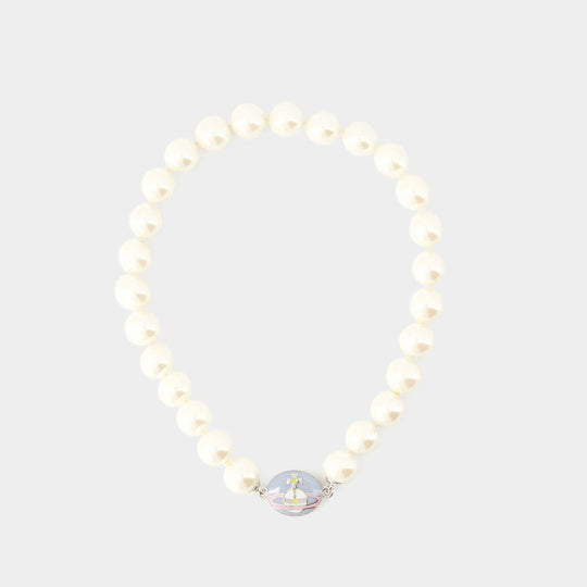 Collier Loelia Large Pearl - Vivienne Westwood - Laiton - Argenté