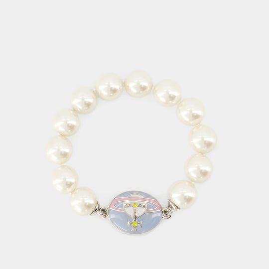 Bracelet Loelia Large Pearl - Vivienne Westwood - Laiton - Argenté