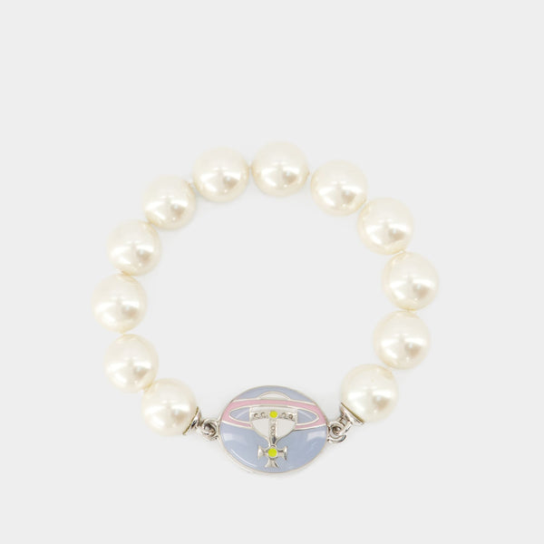 Bracelet Loelia Large Pearl - Vivienne Westwood - Laiton - Argenté