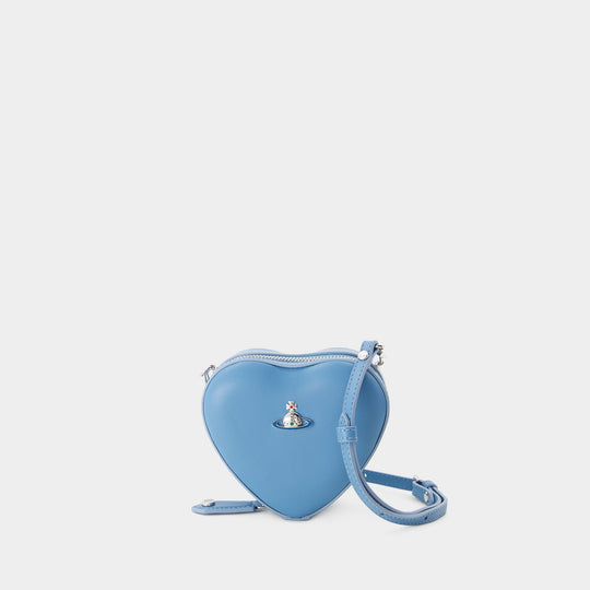 Sac À Bandoulière Mini Heart - Vivienne Westwood - Cuir - Bleu
