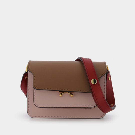 Sac Trunk Mini en Cuir Multicolor