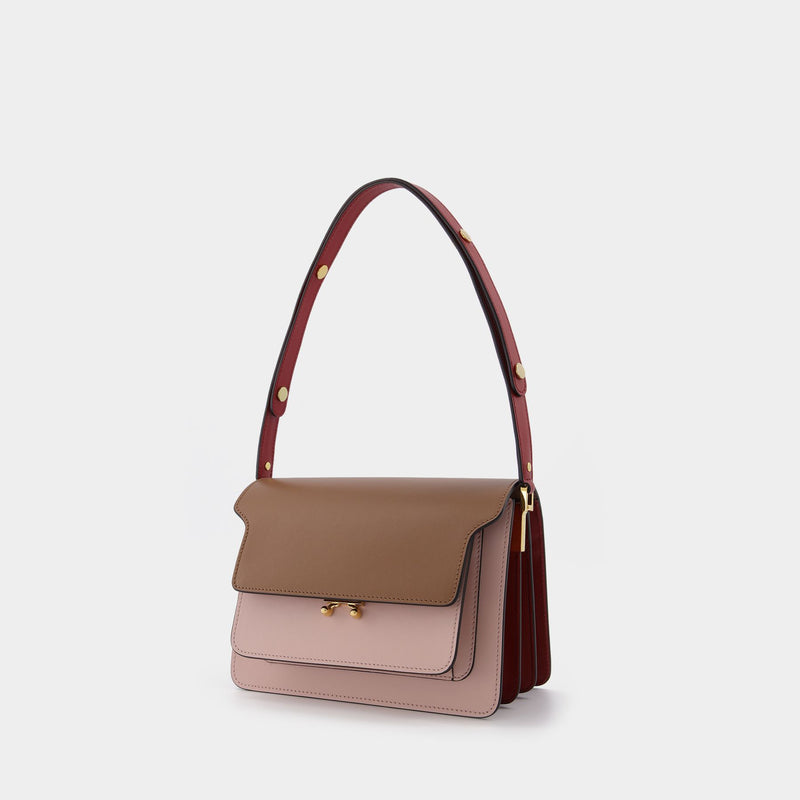 Sac Trunk Bag Medium en Cuir Multicolor