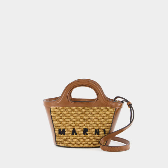 Cabas Tropicalia Micro - Marni - Cuir - Raw Sienna
