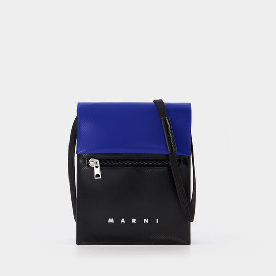 Sac À Bandoulière Pouch On Strap - Marni - Synthétique - Noir/Royal