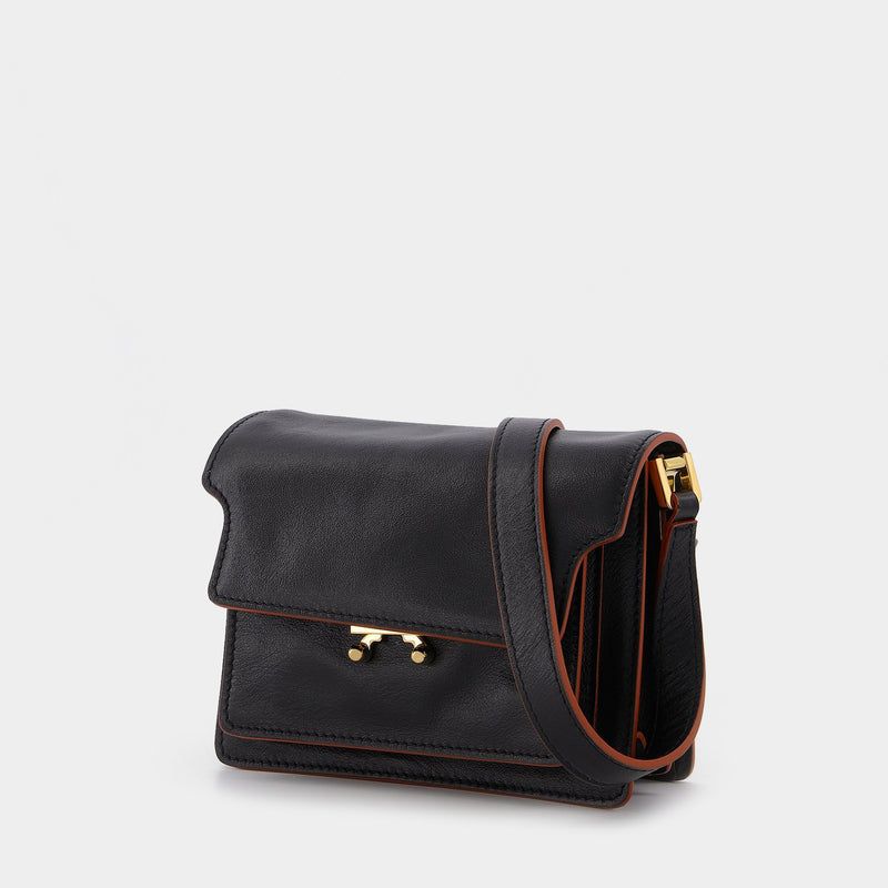 Sac Trunk Soft Mini en Cuir Noir