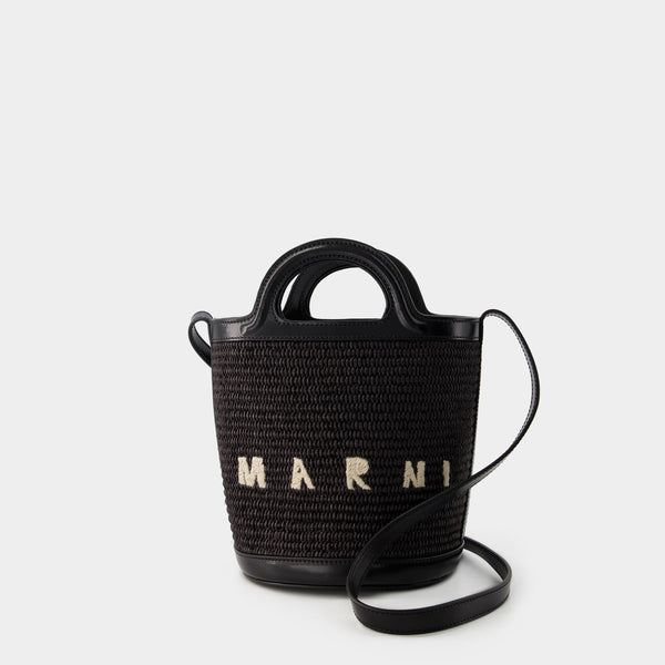 Sac À Main Tropicalia Mini Bucket - Marni - Cuir - Noir