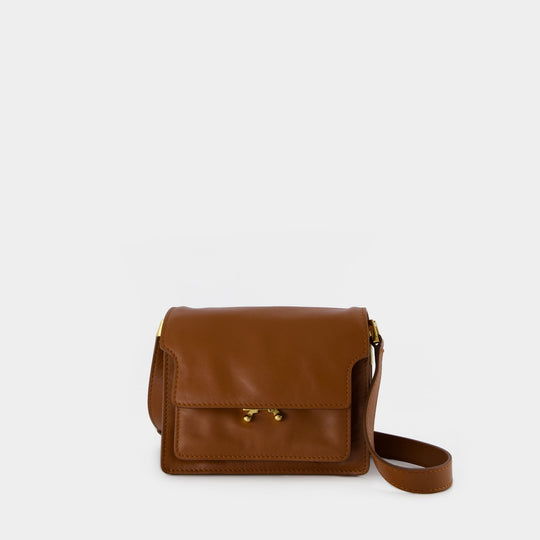 Sac Hobo Mini Trunk - Marni - Cuir - Marron