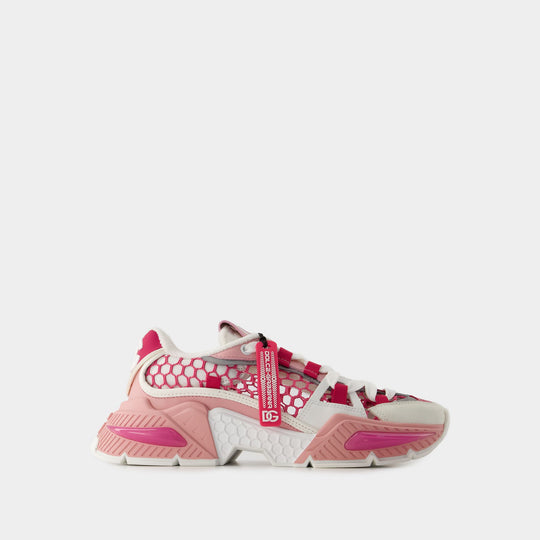 Sneakers Airmaster - Dolce&Gabbana - Polyester - Blanc/Rose