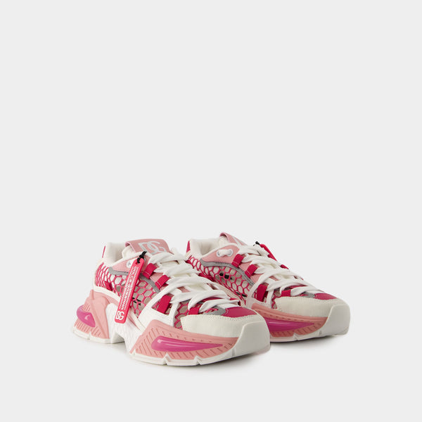 Sneakers Airmaster - Dolce&Gabbana - Polyester - Blanc/Rose
