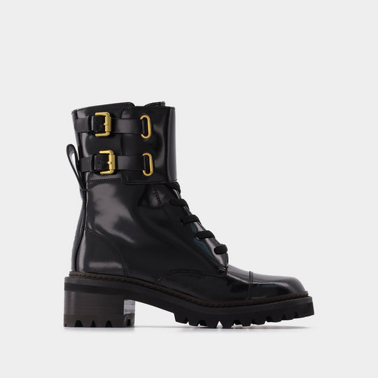 Bottines Mallory en Cuir Noir