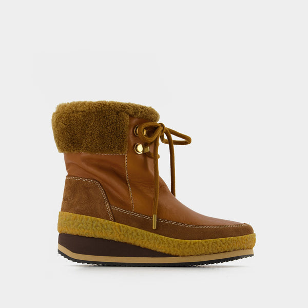 Bottines en Cuir Marron