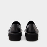 Chaussures Bumper Chunky en Cuir Noir