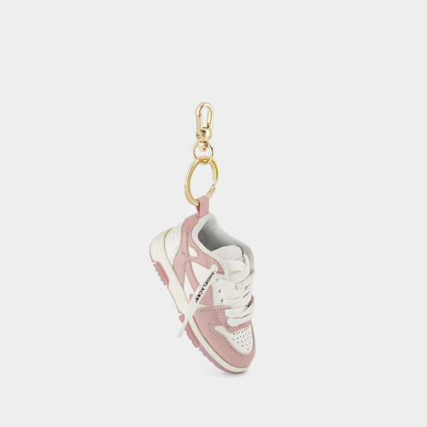 Porte-Clé Ooo - Off White - Cuir - Blanc