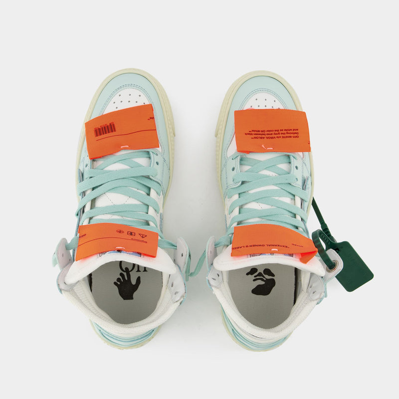 Sneakers 3.0 Off Court - Off White - Cuir - Blanc/Menthe