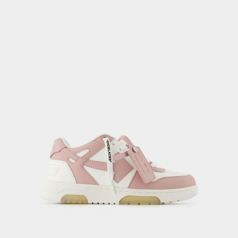Sneakers Out Of Office - Off White - Cuir - Rose/Blanc